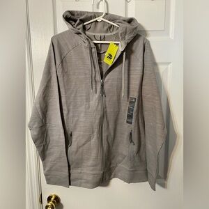All in Motion Heather Gray Zip-Up Hoodie Large